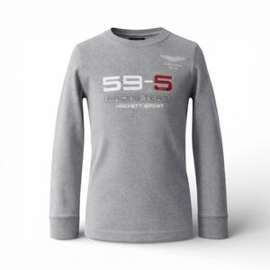 Hackett x Aston Martin Racing Long Sleeve Tee | Boys 9–10 | Like New
